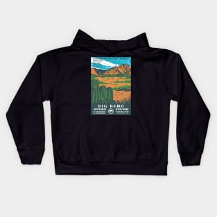 Big Bend National Park Vintage WPA Poster Kids Hoodie